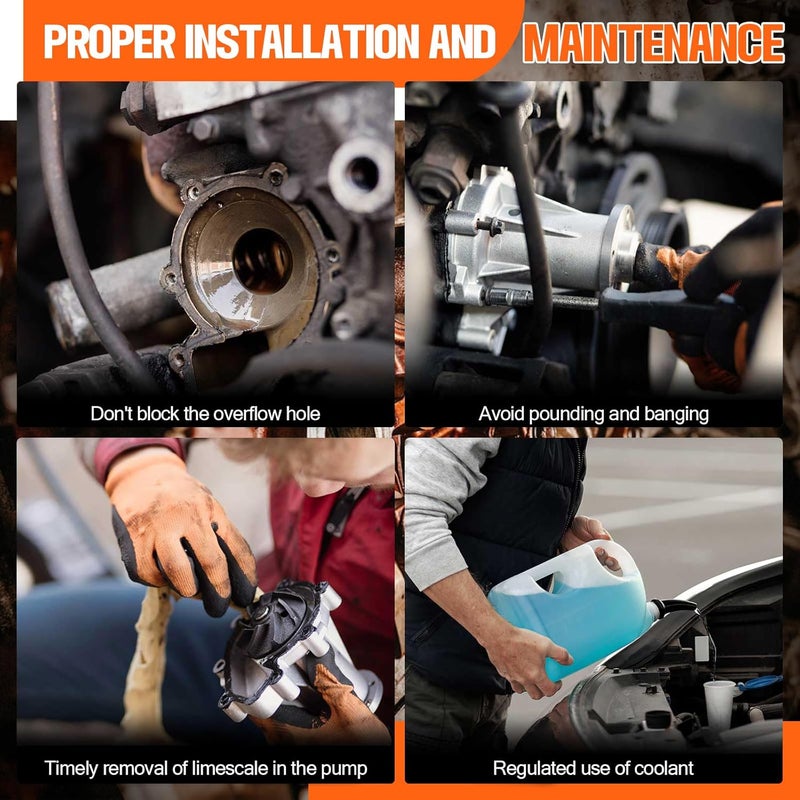 KARCOCA AW7163 Professional Water Pump Kit With Gasket Fit For Dodge Ram 1500 Dakota Durango,Grand Cherokee, Liberty, Chrysler Aspen,Mitsubishi Raider 3.7L V6;4.7L V8 - Image 4